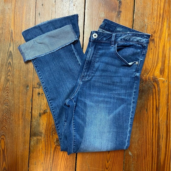 J. Jill Denim Women's Blue Jeans Size 20 High Rise Straight Leg Raw Hem Stretch - Picture 14 of 14